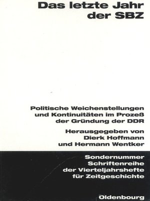 cover image of Das letzte Jahr der SBZ
